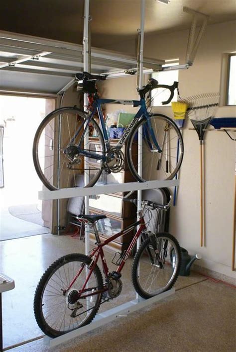 First, measure the size of the bins, and make sure you have enough clearance from the ceiling. Ceiling Double Bike Storage by Your Great Garage | Bike ...