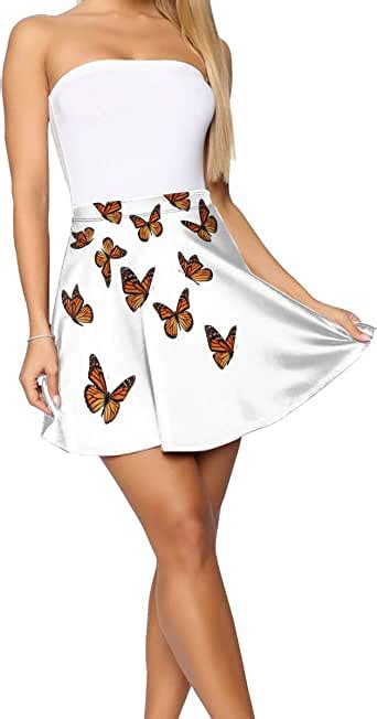 Bigfei Flying Butterflies 1 Skirt Womens High Waist