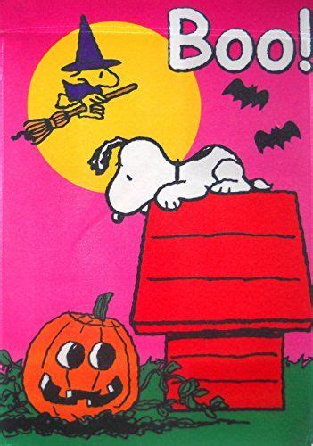 Peanuts Boo Large Halloween Flag With Snoopy And Woodstock New In