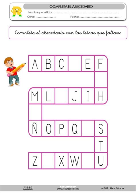 Aprendo El Abc 005 Aprender El Abecedario Abecedario Actividades