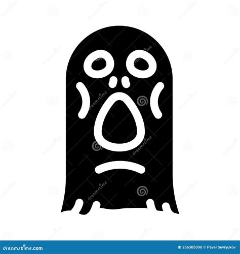 Face Ghost Glyph Icon Vector Illustration Stock Vector Illustration