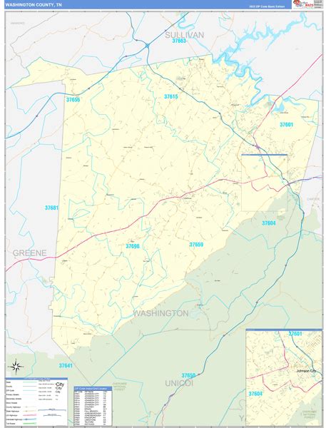 Maps Of Washington County Tennessee