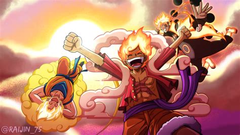 Monkey D Luffy Gear 5 Son Goku Naruto Uzumaki Crossover Hd Phone