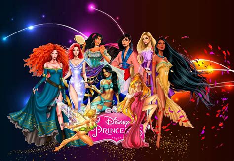The Disney Princesses Are All Dressed Up And Posing For A Group Photo