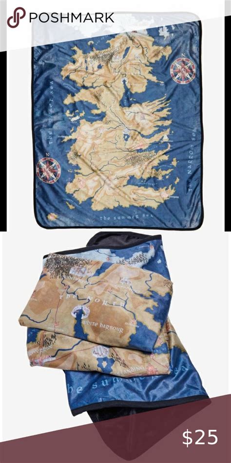 Game Of Thrones Westeros Map Throw Blanket In 2020 Game Of Thrones