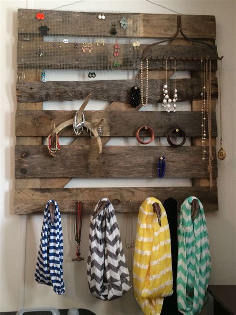 Wooden Pallet Jewelry Holder I Made From Special Materials I Have In