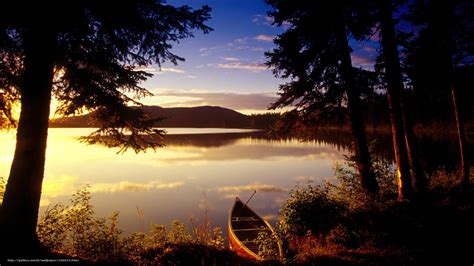 Download Wallpaper Lake Boat Sunset Summer Free Desktop Wallpaper In