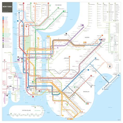 Schematic New York City Subway Map By Inat Nycrail