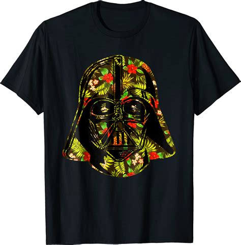 Star Wars Hawaiian Print Darth Vader Helmet Graphic T Shirt