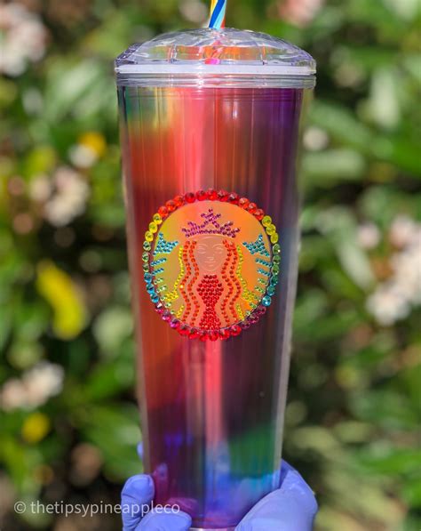 Starbucks Rainbow Dome Pride Cup With Custom Bling Etsy