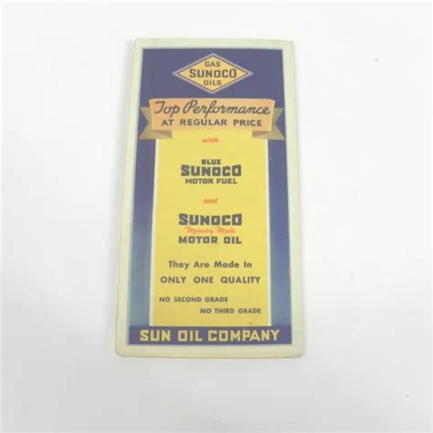 1940s Sunoco Sun Oil Company Map Of North Dakota Touring Guide Gas Oil