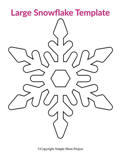 Free white christmas flyer template. 8 Free Printable Large Snowflake Templates | Snowflake ...
