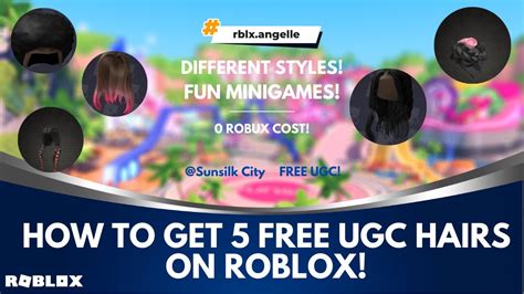 How To Get 5 Free Ugc Hairs On Roblox With 0 Robux Cost Easy And Fun