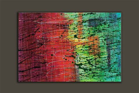 Colorful Abstract Art Abstract Drip Painting L231