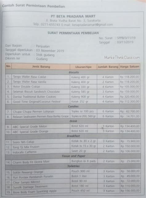 Contoh surat penawaran produk makanan. Dokumen Administrasi Pembelian Barang - Bisnis Daring dan ...