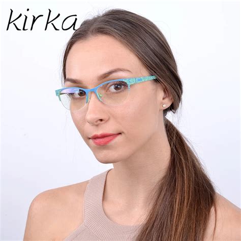 kirka 2018 metal optical clear lens fashion glasses frame prescription