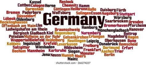 Cities Germany Word Cloud Concept Vector Stock Vector Royalty Free