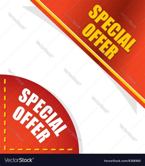Special Offer Template For Your Design Angle Red Vector Image