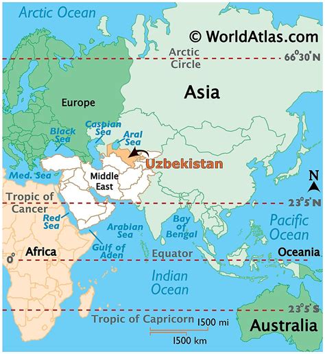 Mapas de Uzbekistán - Atlas del Mundo
