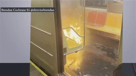 Video Shows Fire On Subway Train After Lit Suitcase Rolled On With