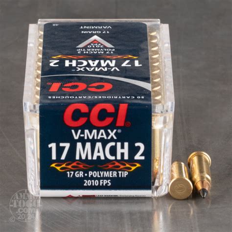 17 Hm2 Mach 2 Ammunition For Sale Cci 17 Grain V Max 50 Rounds