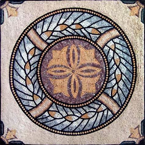 Natural Stone Roman Mosaic - Tara | Geometric | Mozaico