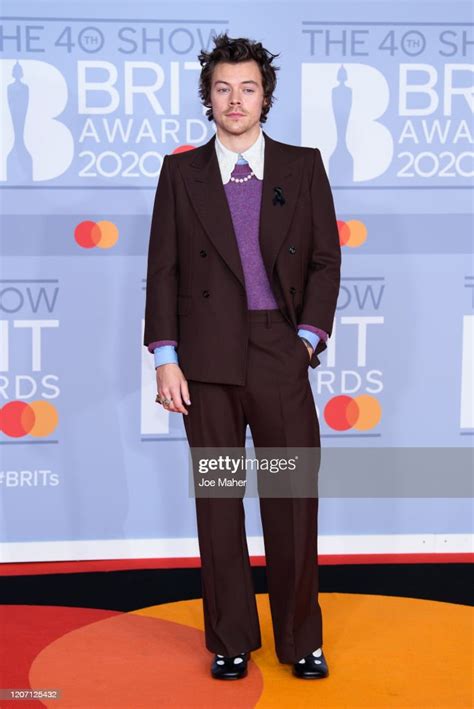 Harry Styles Attends The Brit Awards 2020 At The O2 Arena On February
