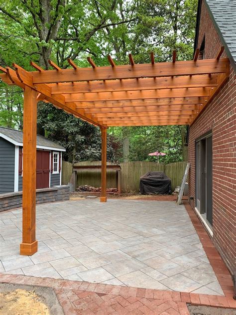 Outdoor Patio With Attached Pergola