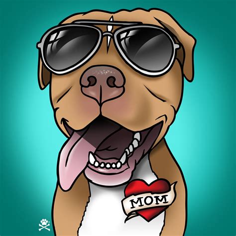 Cartoon Portraits Pitbull Drawing Pitbull Dog Pitbull Art
