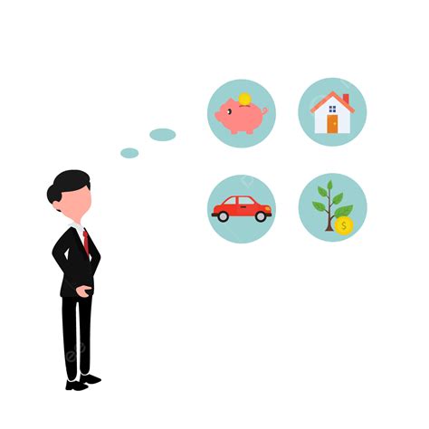 Business Man Illustration Think About Plan Future Clipart Business Man