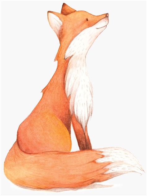Magical Fox Watercolor Peaceful Wanderer Sticker For Sale By Cn Eshop