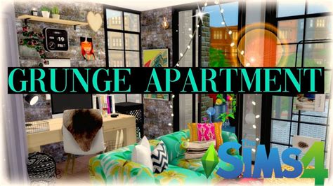 Grunge Apartment 🌇 The Sims 4 Speed Build Cc Links ♥ Youtube