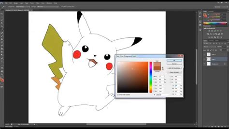 Drawing Pikachu Time Lapse Photoshop Graphics Tablet Youtube
