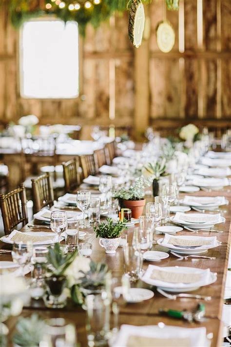 30 Barn Wedding Reception Table Decoration Ideas Deer