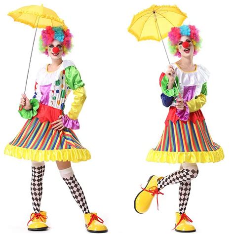 Adult Funny Clown Costume Circus Carnival Fancy Dress Birthday Party