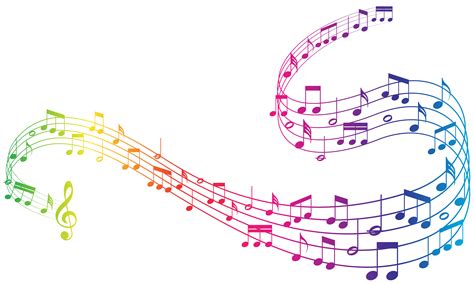 Musical Note Staff Color Clip Art Musical Notes In Co