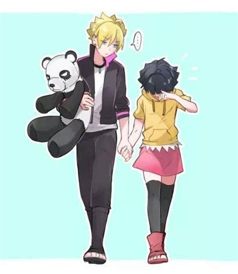Uzumaki Siblings Bolt And Himawari Naruto Uzumaki Naruhina Anime