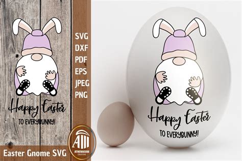 Easter SVG|Funny Quotes Happy Easter to Everybunny|Gnome SVG (1170853