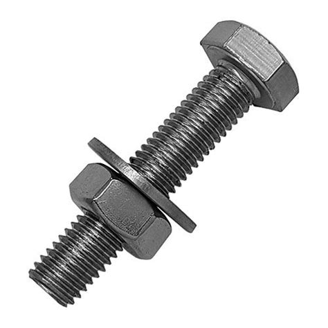 M X Mm A Stainless Steel Hex Head Screw With Nut And Washer Mm