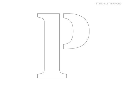 Free Printable Stencil Letter P