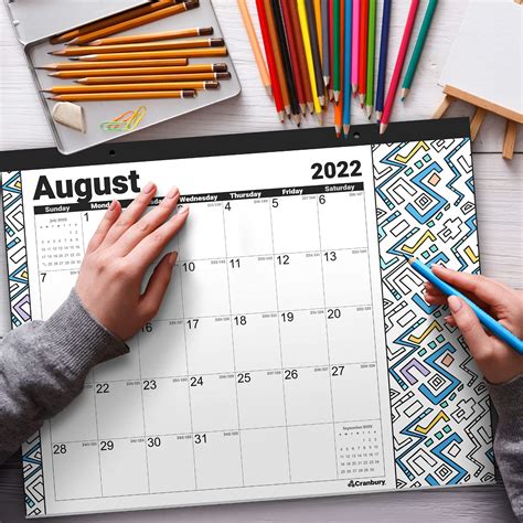 Cranbury 2022 2023 Coloring Desk Calendar 1325x17 Coloring