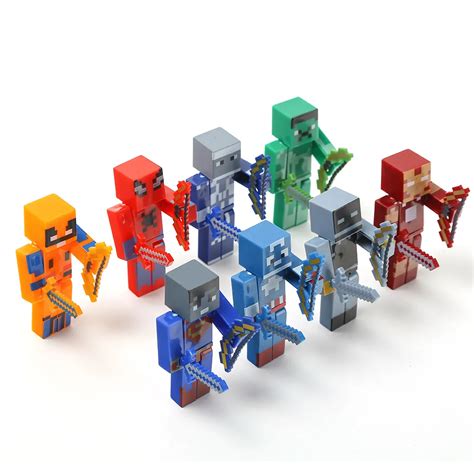 Minecraft Superhero Building Block Toy Set New Minecraft Series 3 Sword Zombie Steve Juguetes