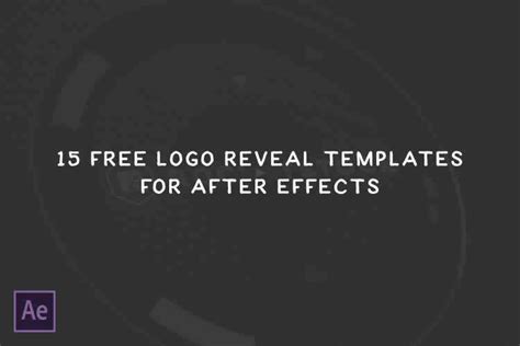 15 Free Logo Reveal Templates For Adobe After Effects Images