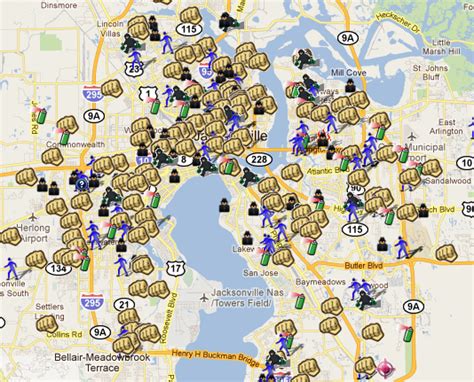 Spotcrime The Publics Crime Map Jacksonville Fl Heat Map