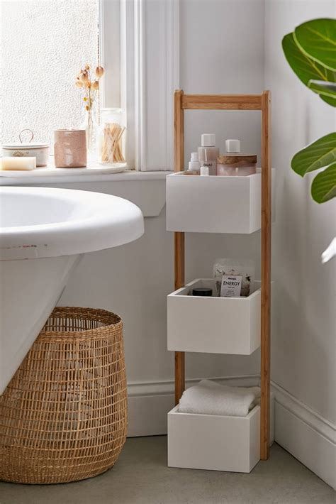 3 tier bamboo bath storage caddy best home organizing products from urban outfitters 2020