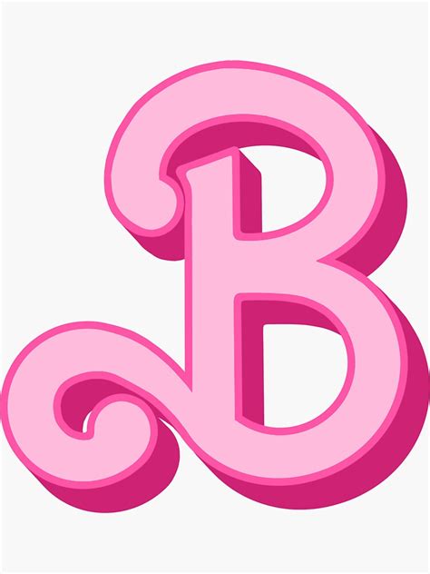 Barbie Initial B Sticker For Sale By Hannah Cohen Redbubble