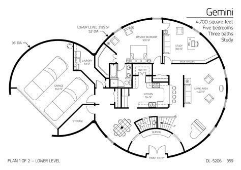 With monster house plans, you can customize your search process to your needs. 5 bed - 3 bath | Monolithic dome homes, Round house plans ...