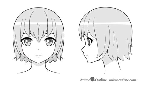 How To Draw An Anime Girls Head And Face Animeoutline