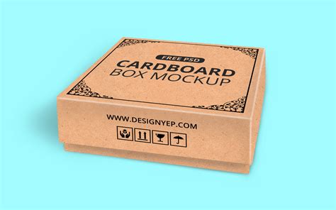 cardboard box mockup  psd  justmockup