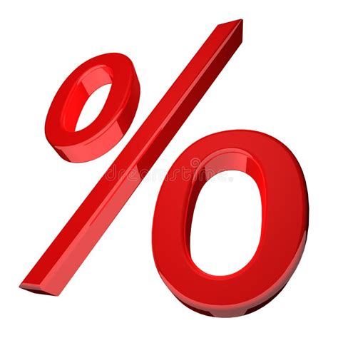 Percentage Symbol In Red Stock Illustration Illustration Of